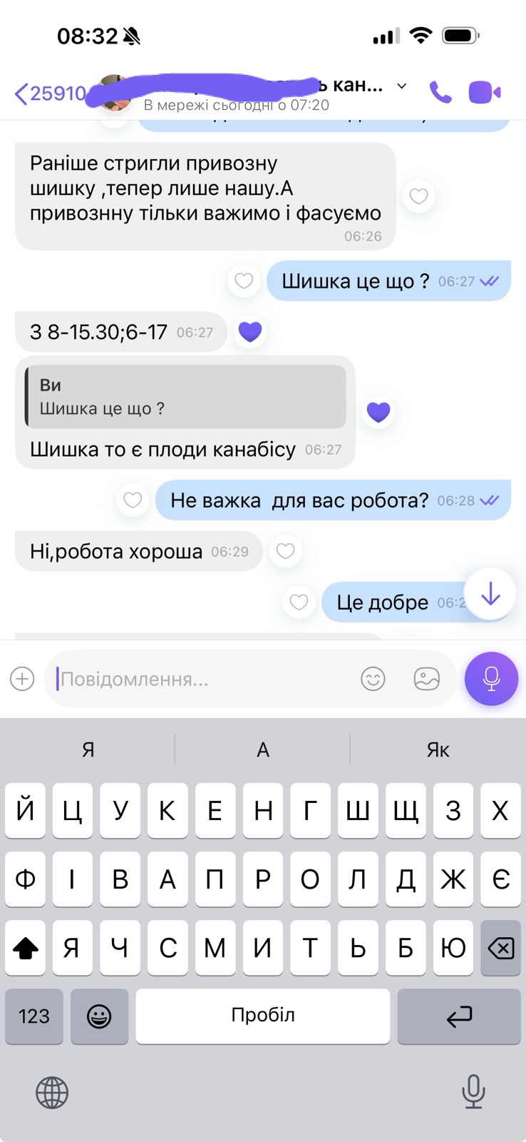 Скріншот листування з працівником у Чехії — відгук 10